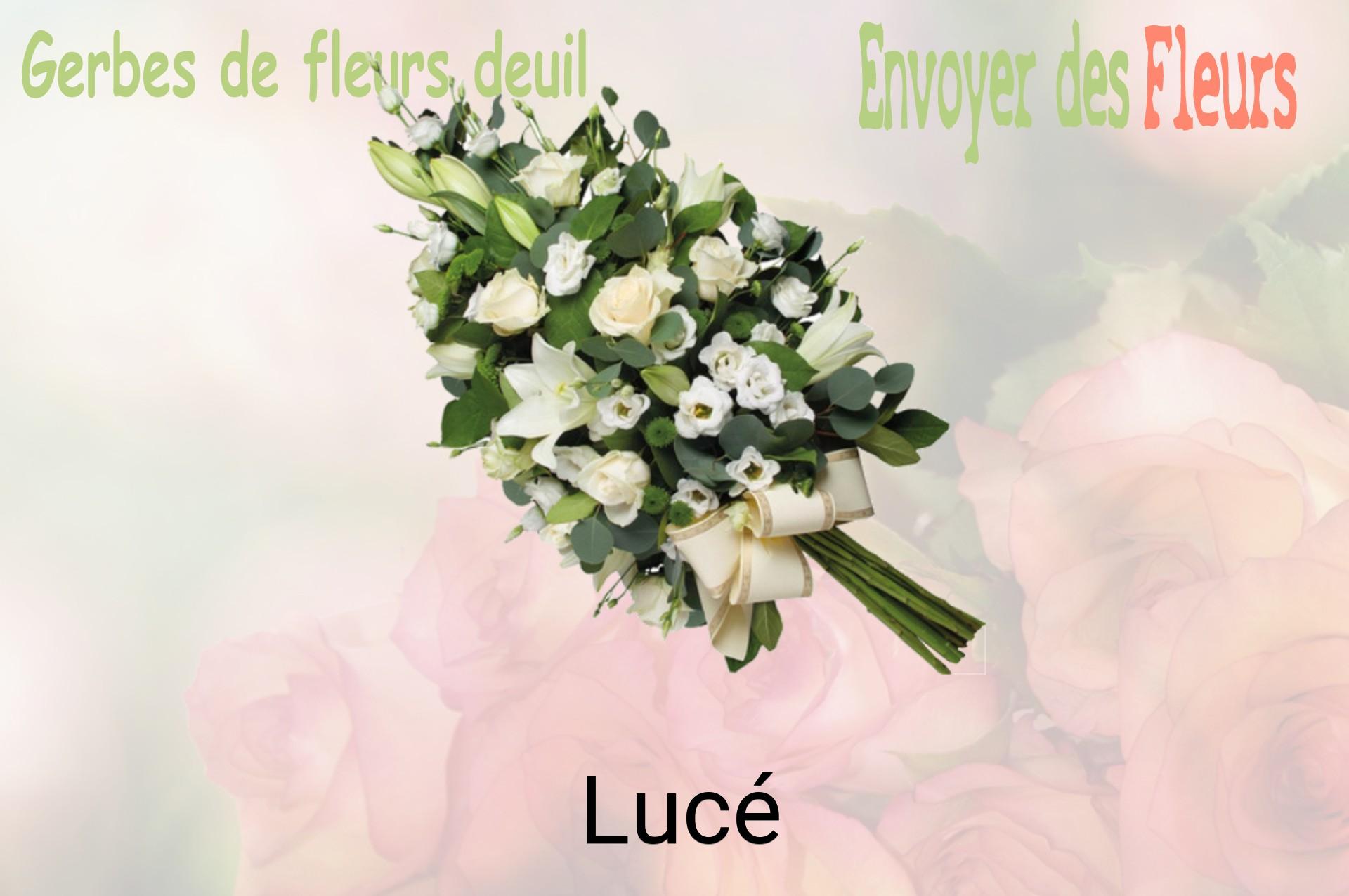 Gerbe de fleurs de deuil livrée à Lucé